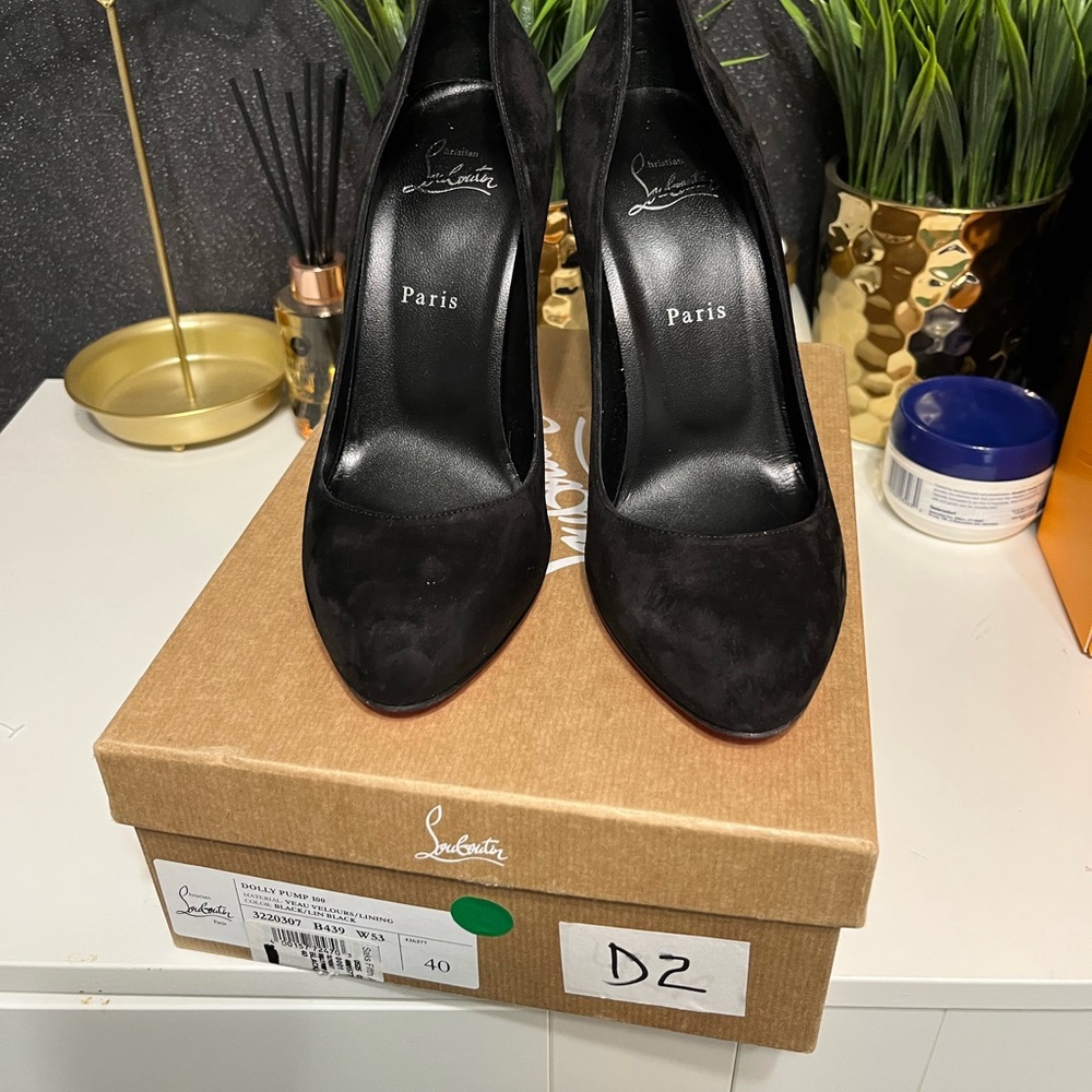 Christian Louboutin Dolly 100mm Suede Pumps